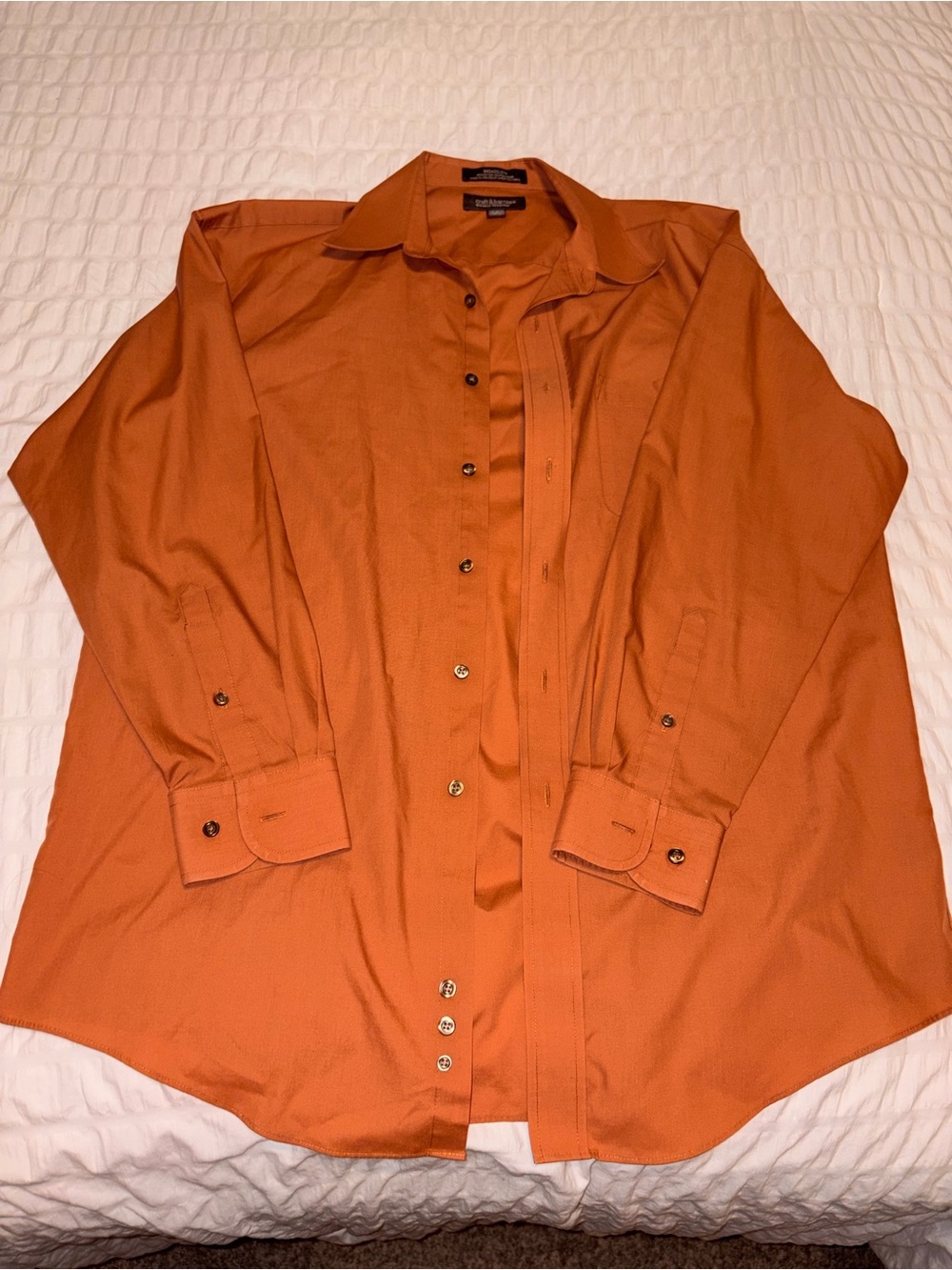 croft & barrow Men's Orange Long-Sleeve Dress Shirt